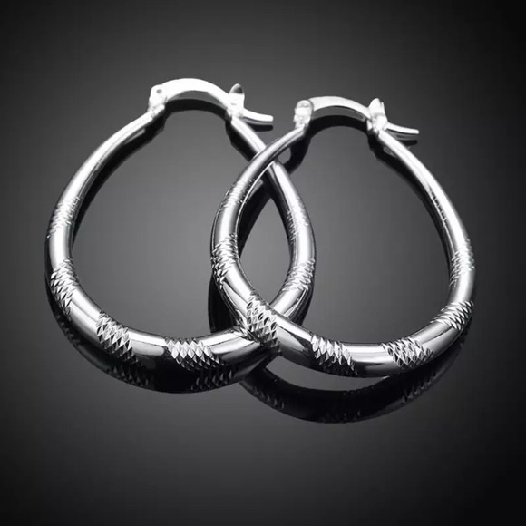 925 Sterling silver hoop earrings - Picture 4 of 6